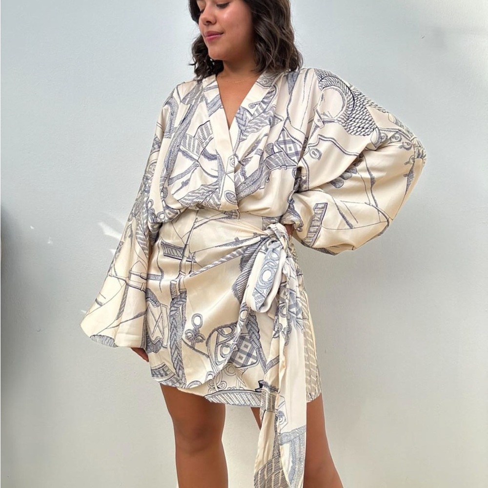 Patterned Beige Women's Jacket - image 2